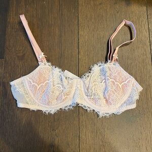 Victorias Secret baby pink bralette with underwire and lace - size 34B